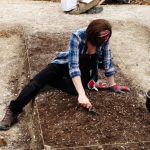 A person sitting on a bench