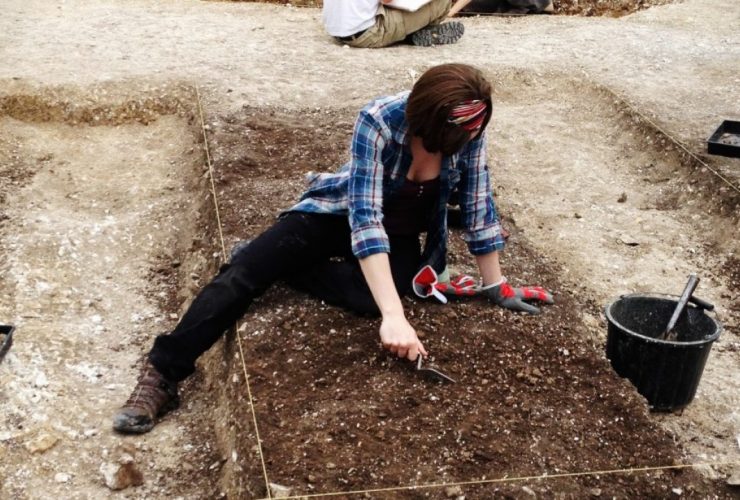 A person sitting on a bench