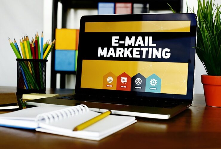 Email Marketing Laptop Desk Digital Marketing
