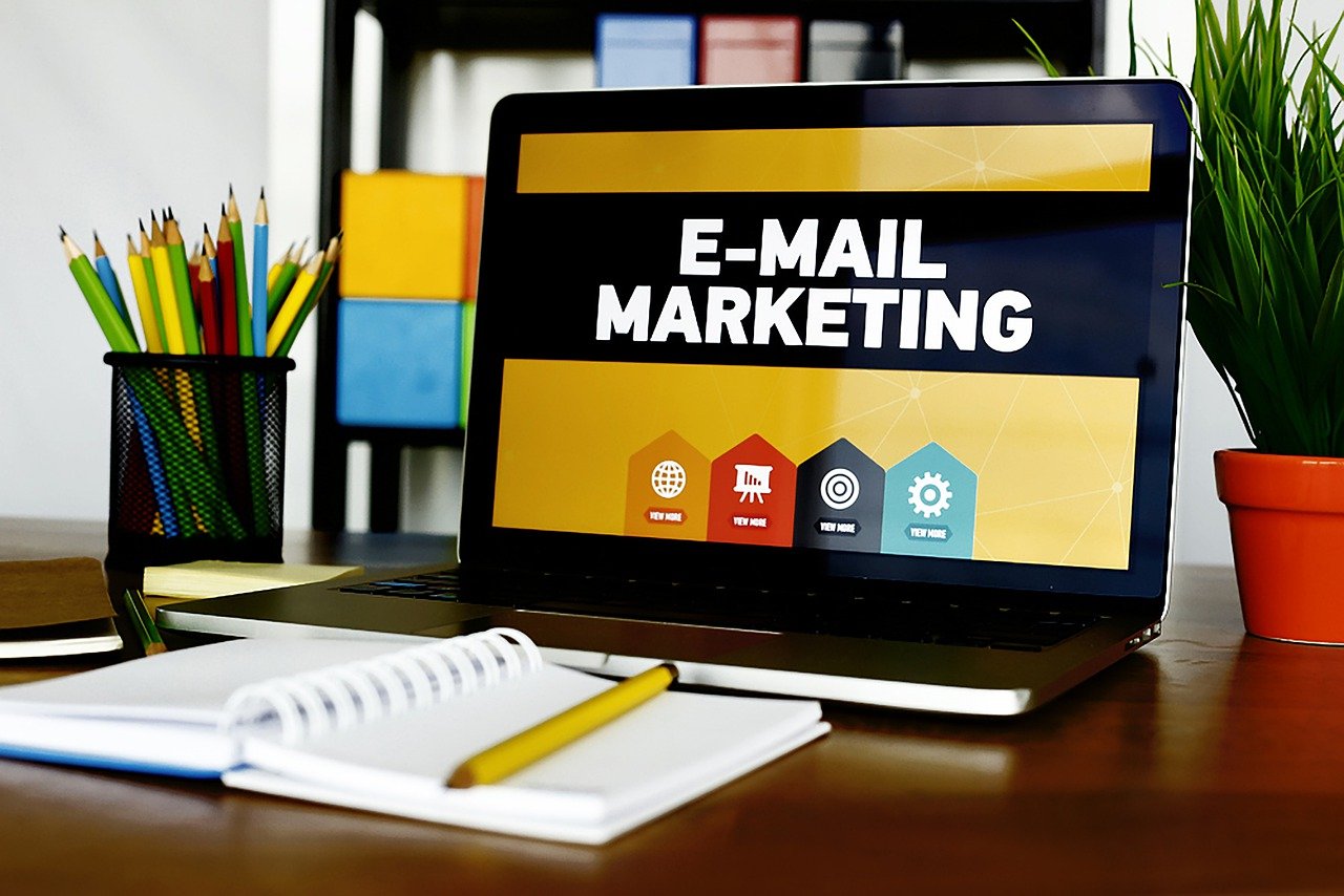 Email Marketing Laptop Desk Digital Marketing