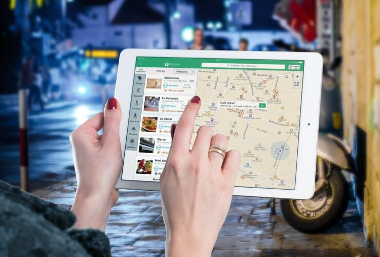 Ipad Map Tablet Internet Screen Multimedia