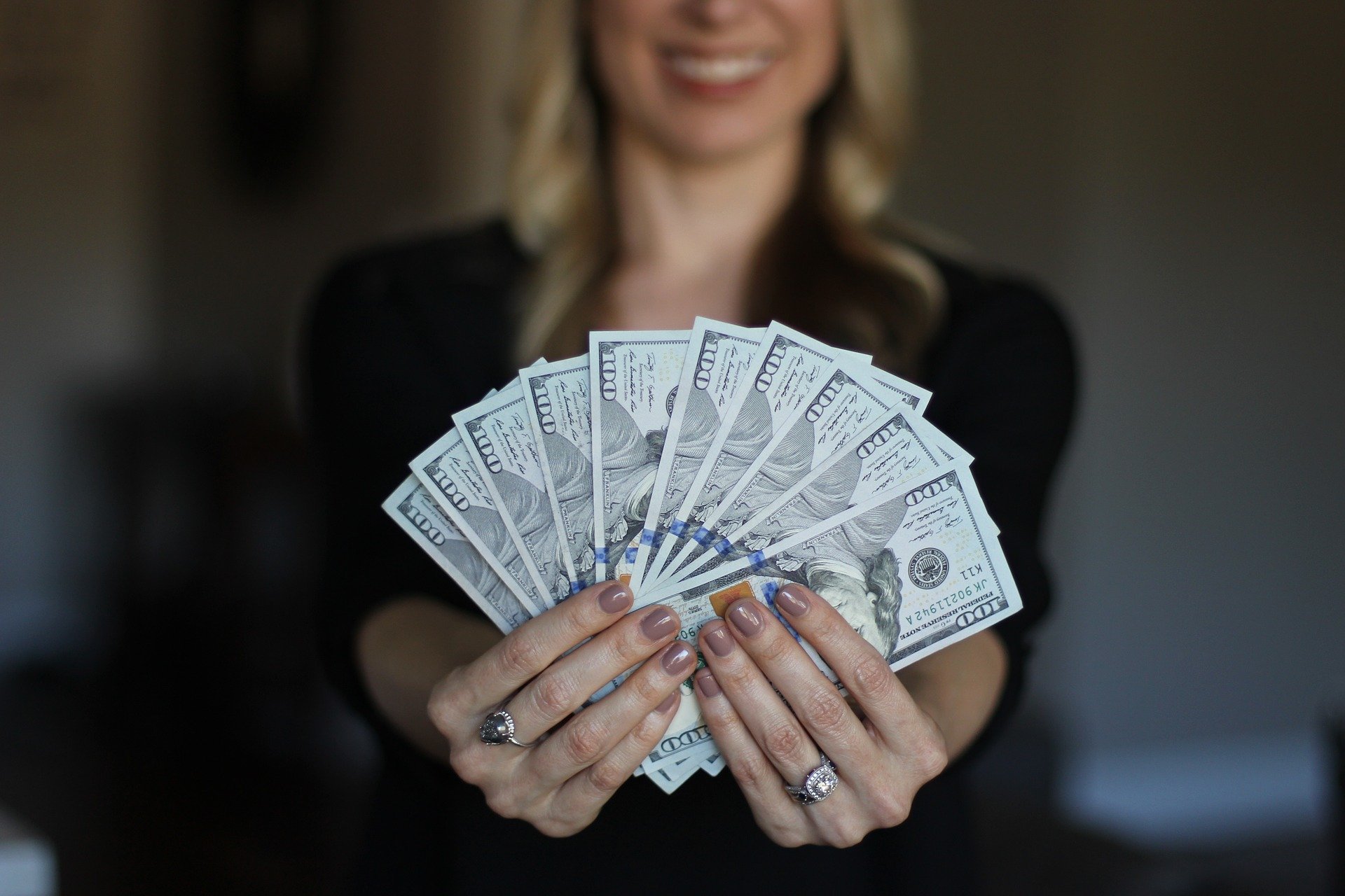 Woman Adult People Money Law Of Attraction Happy