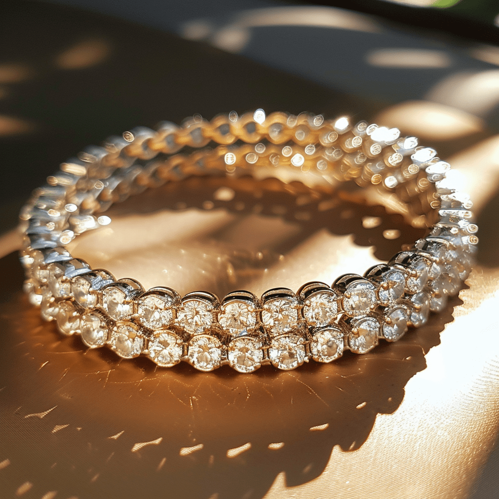 Natural Diamond Tennis Bracelet